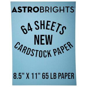 64 Pages Sheets Blue Cardstock Paper AstroBrights Invitation Cards Scrapbooks Fl